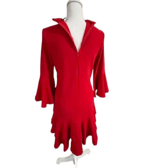 Boston Proper Beyond Travel Flare  Double Ruffled Party Cocktail Dr… - Picture 12 of 16